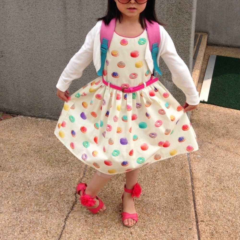 Girl’s French Macarons, Iced Gem Biscuits and Donuts Afternoon Tea Dress